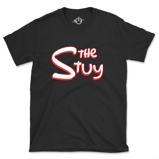 THE STUY (UNISEX FIT) WHITE & RED